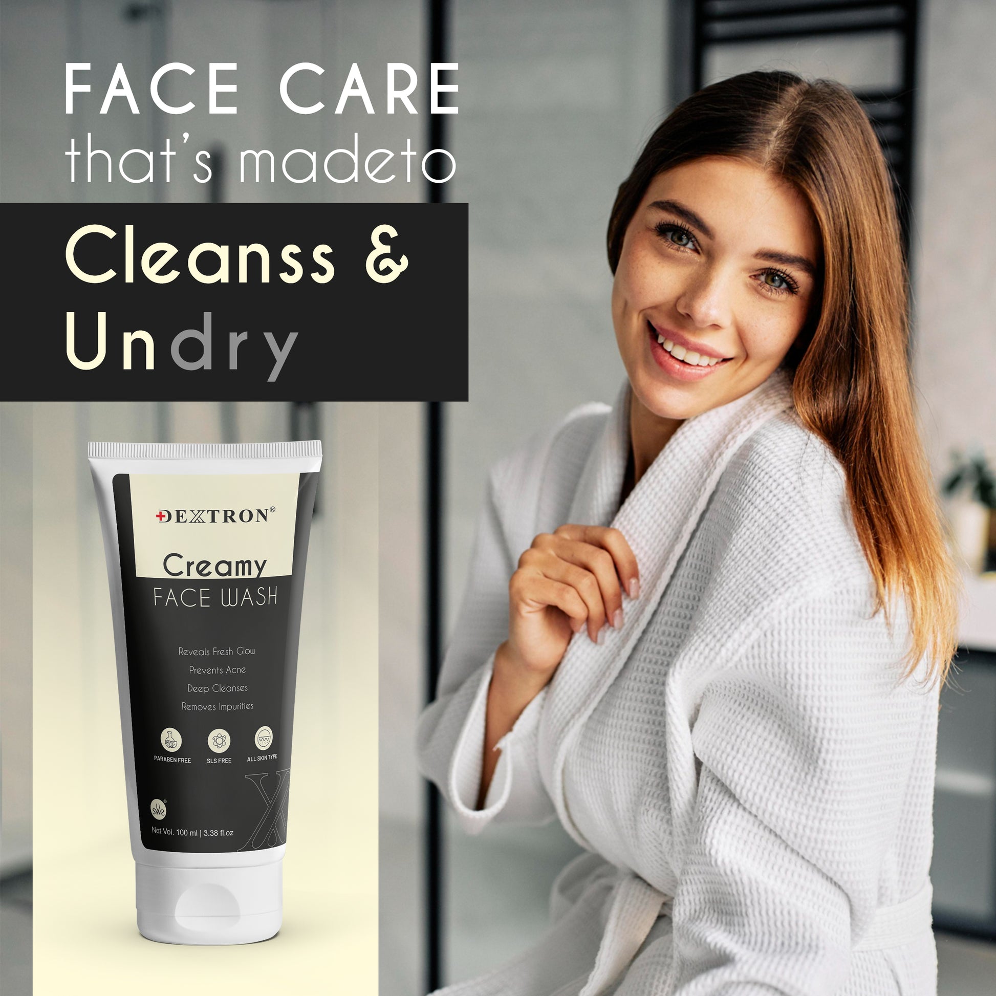 Dextron Creamy Coffee Face Wash – Deep Cleanse with Fresh Glow | 100 ml