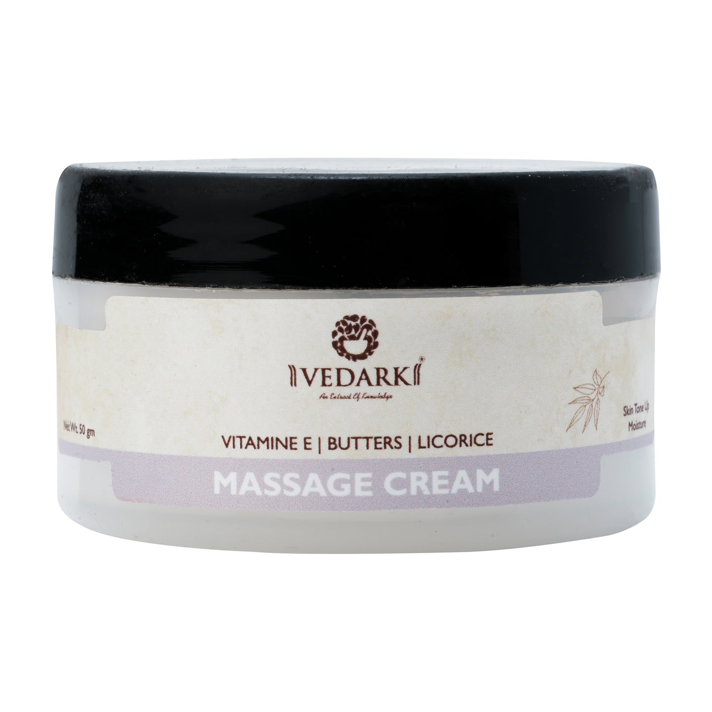 vedark massage cream | skin tone-up & deep moisture | enriched with vitamin e, butters & licorice | 50 gm