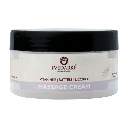 VEDARK Massage Cream | Skin Tone-Up & Deep Moisture | Enriched with Vitamin E, Butters & Licorice | 50 gm