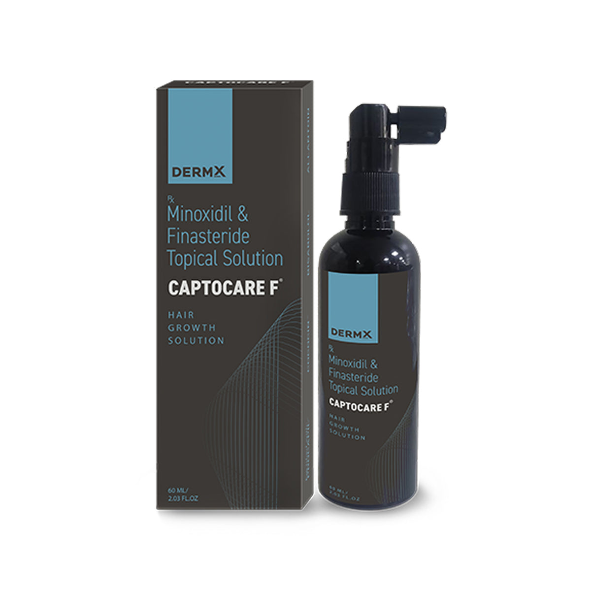 CAPTOCARE F – Minoxidil & Finasteride Hair Growth Solution – 60ml – Dermaw
