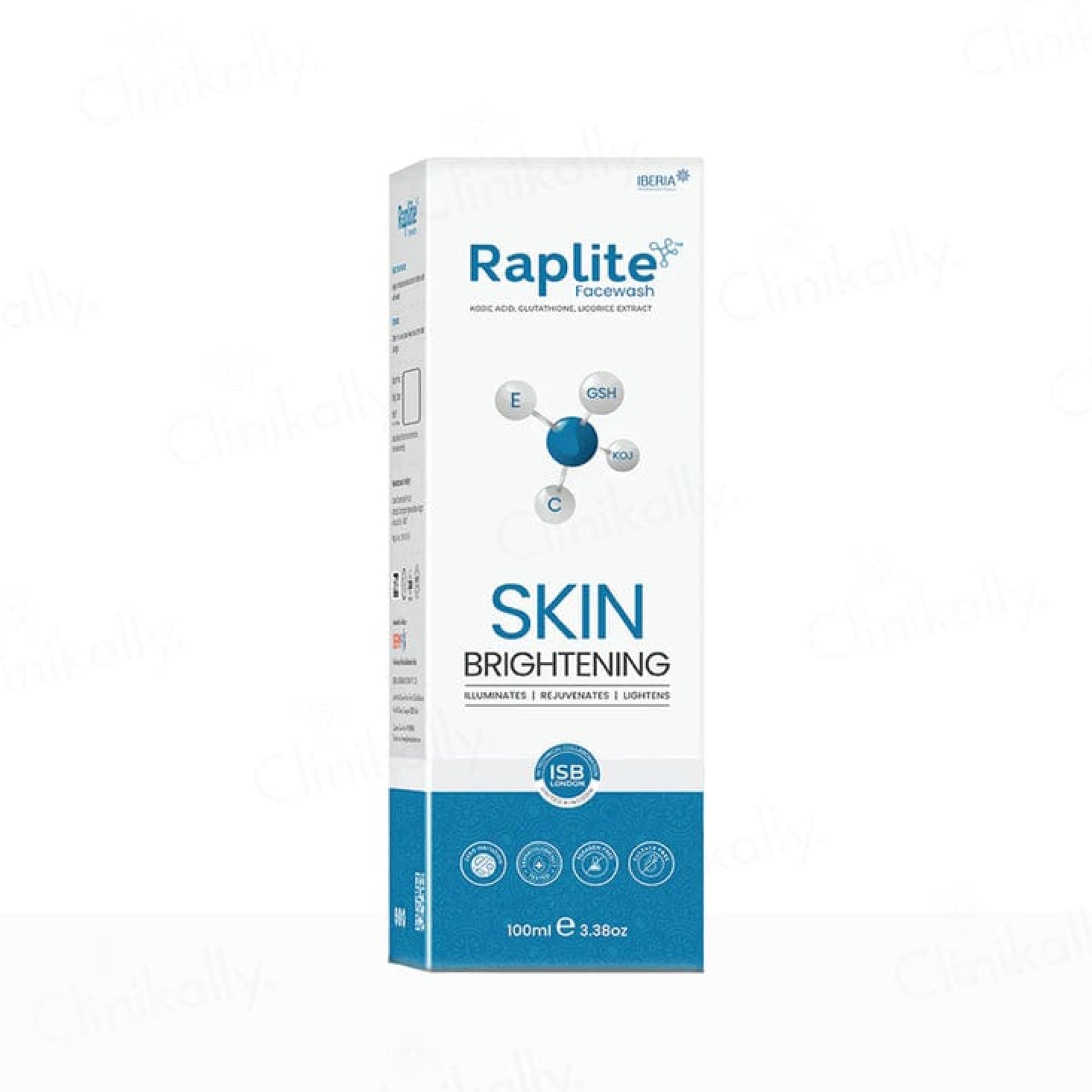 Raplite Skin Brightening Facewash with Kojic Acid, Glutathione, Lactic & Glycolic Acid – 100ml