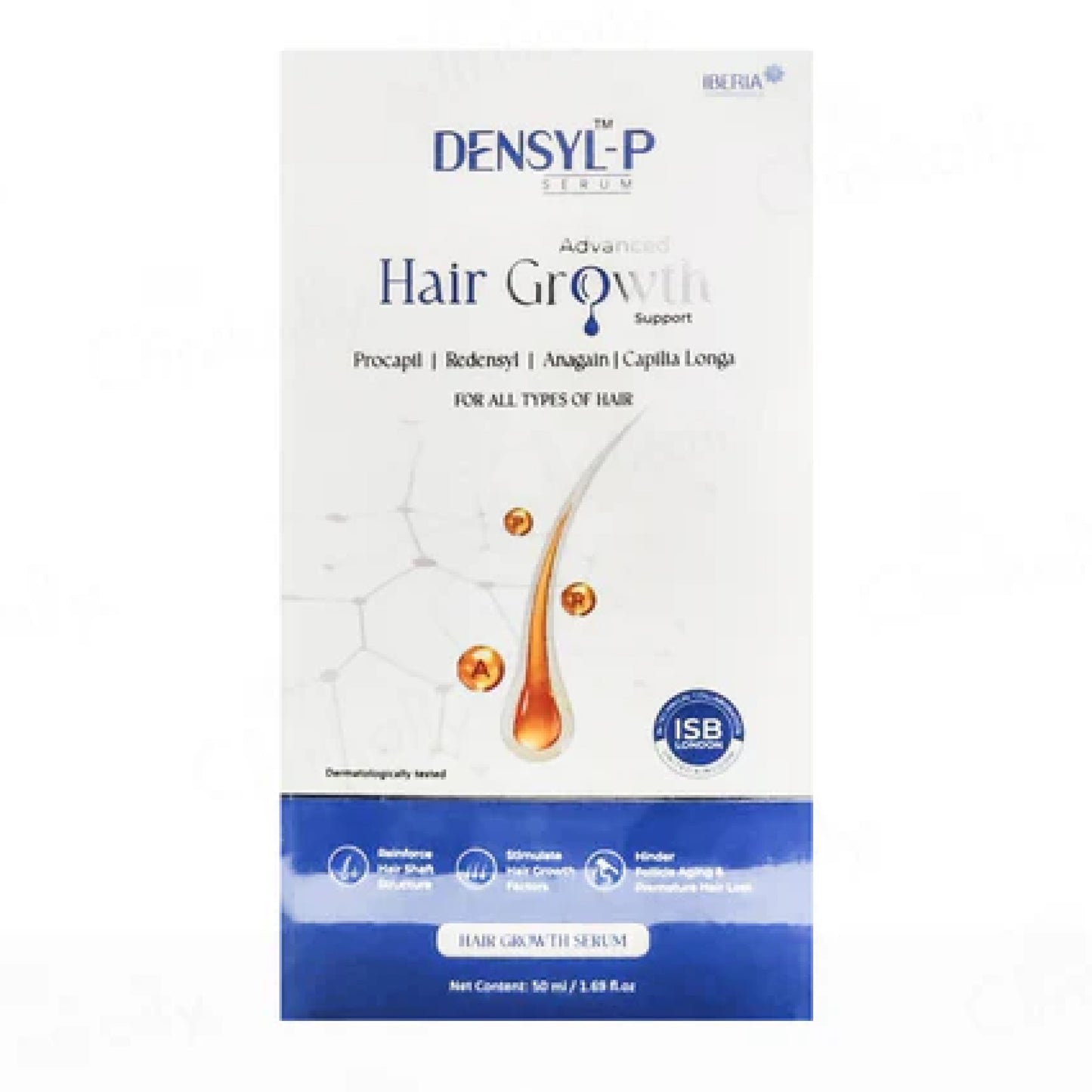 iberia™ densyl-p advanced hair growth serum with procapil, redensyl, anagain & capilla longa – 50ml