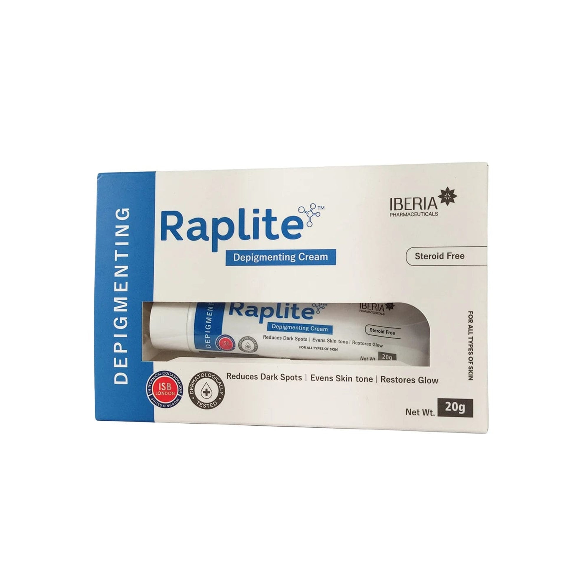 Raplite Depigmenting Cream – Steroid-Free Formula for Dark Spots, Pigmentation & Uneven Skin Tone, 20g