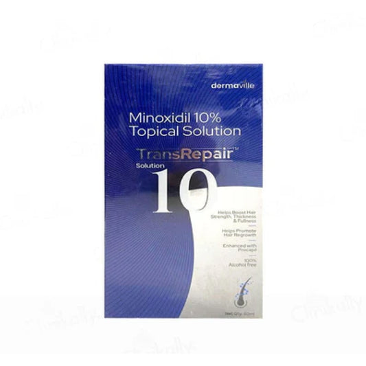TransRepair™ 10 Minoxidil 10% Topical Solution with Procapil – 100% Alcohol-Free – 60 ml