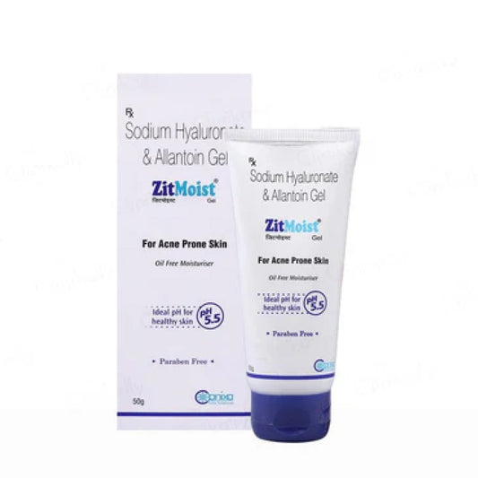 ZitMoist Gel | Sodium Hyaluronate 1% + Allantoin 0.3% | Oil-Free Moisturizer for Acne-Prone Skin | 50g