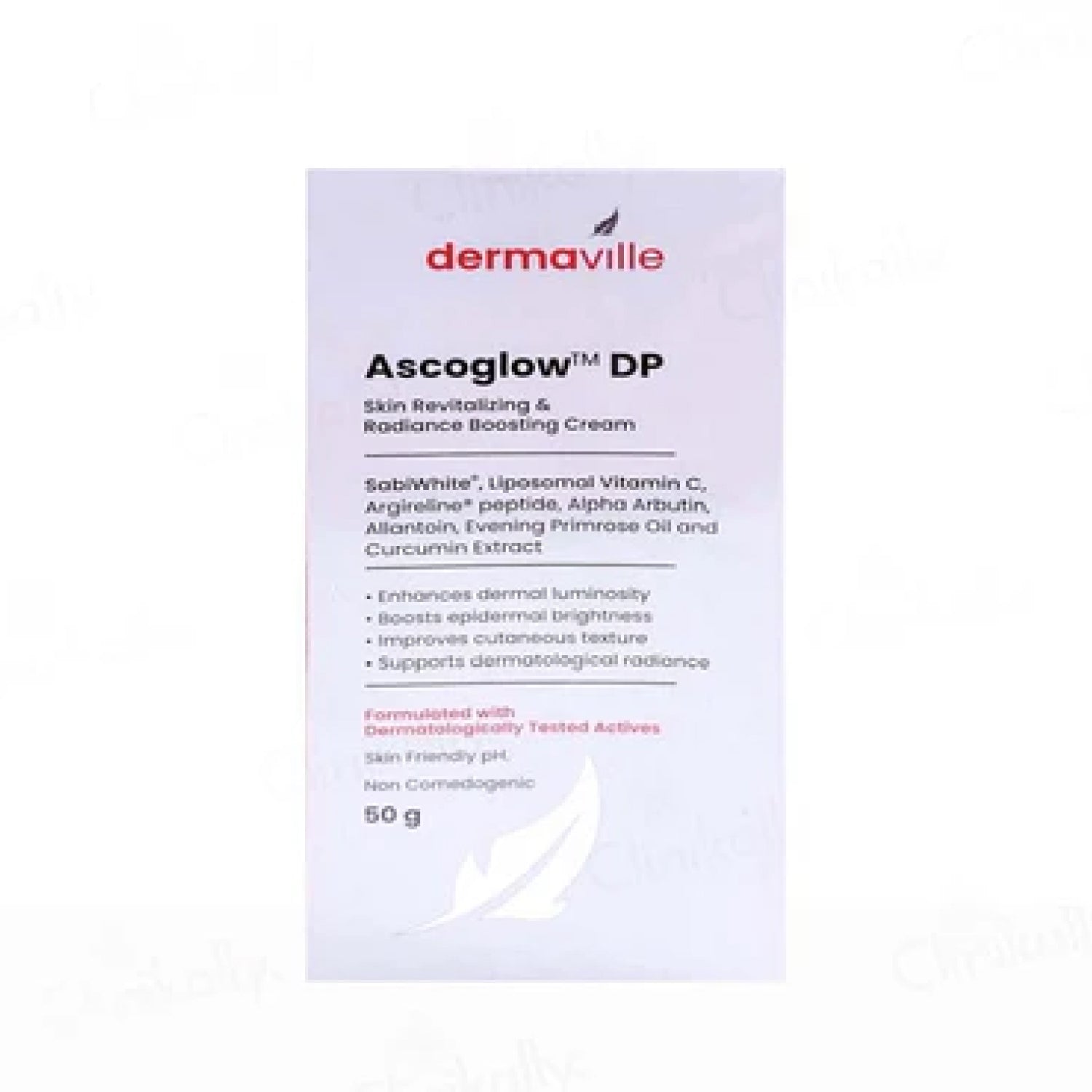 Ascoglow™ DP Radiance Boosting Cream with SabiWhite™, Liposomal Vitamin C, Alpha Arbutin & Argireline