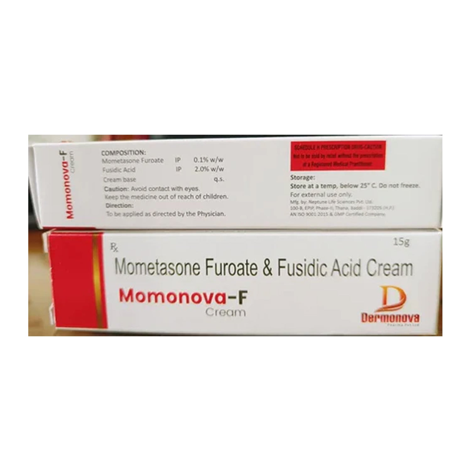 Momonova-F Cream – Mometasone Furoate 0.1% & Fusidic Acid 2.0% – 15g