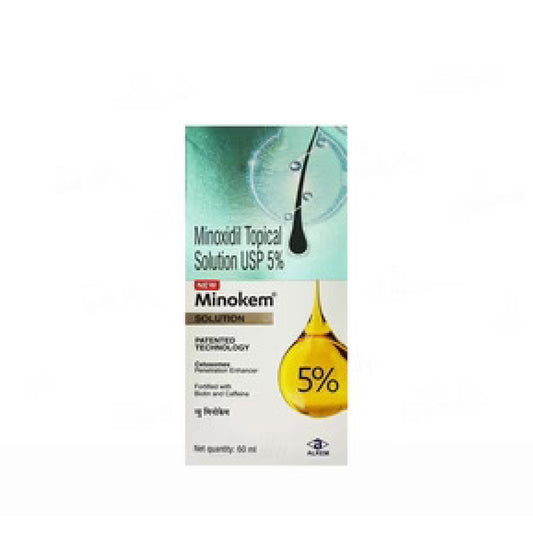 New Minokem 5% Minoxidil Topical Solution | With Biotin & Caffeine | 60ml