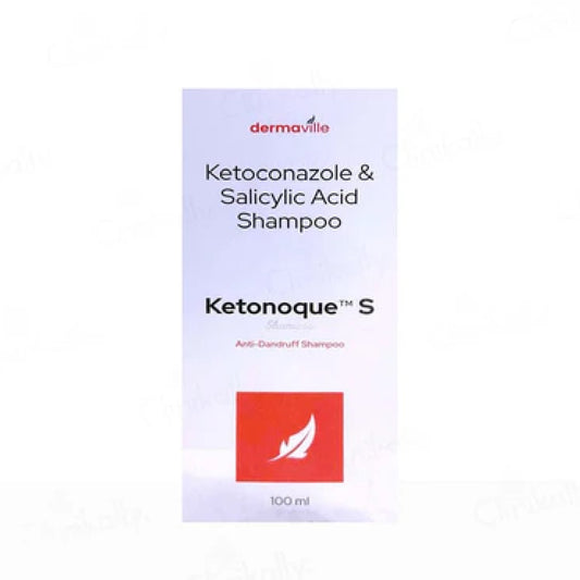 Ketonoque™ S Anti-Dandruff Shampoo – 2% Ketoconazole & 2% Salicylic Acid | Fights Dandruff & Scalp Flakes | 100ml