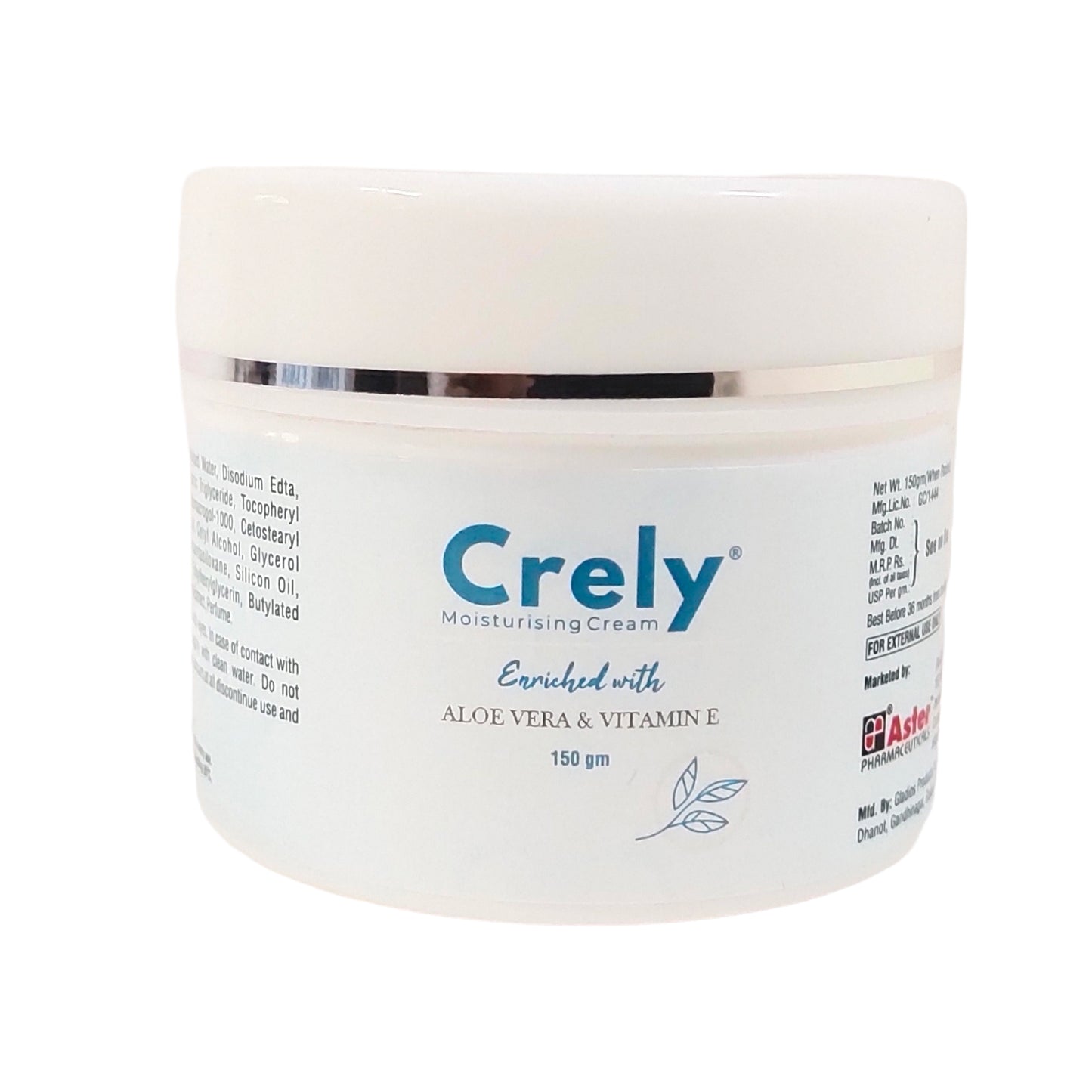 crely moisturising cream – 150gm | with aloe vera & vitamin e for soft, hydrated skin