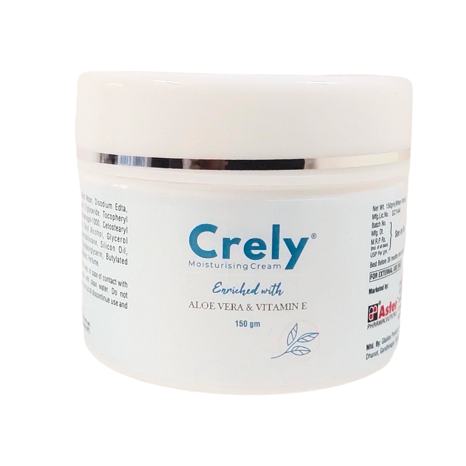 Crely Moisturising Cream – 150gm | With Aloe Vera & Vitamin E for Soft, Hydrated Skin