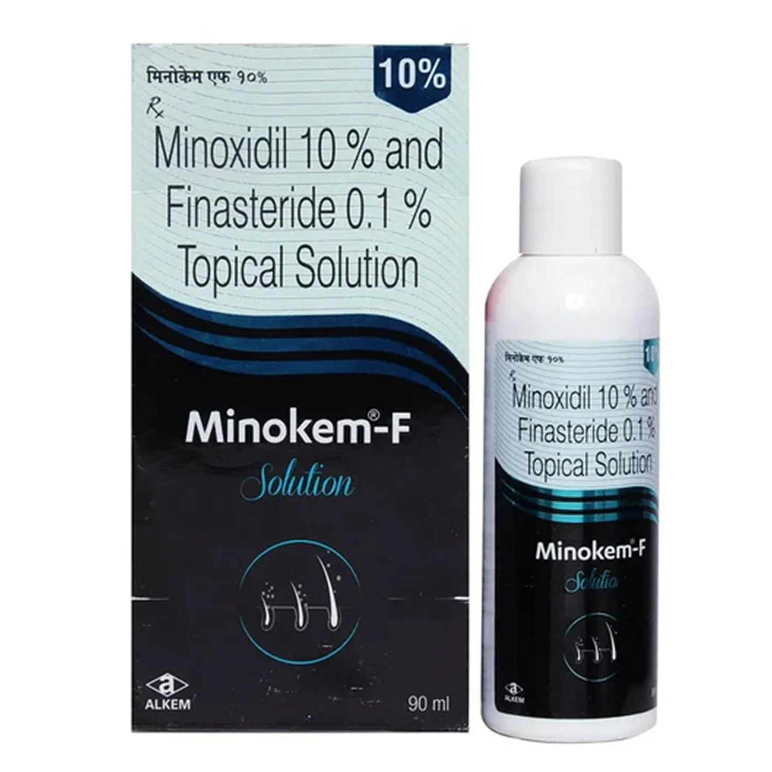 Minokem-F Hair Regrowth Solution | Minoxidil 5% + Finasteride 0.1% | 60ml
