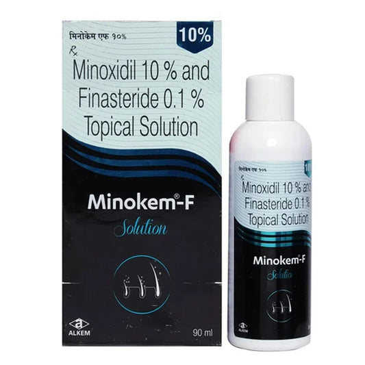 Minokem-F Hair Regrowth Solution | Minoxidil 5% + Finasteride 0.1% | 60ml