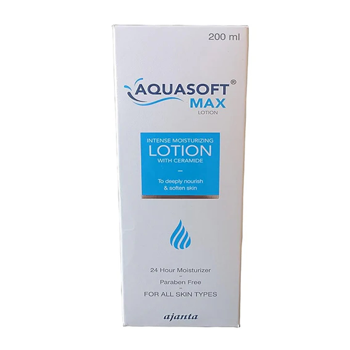 aquasoft max moisturizing lotion | for all skin types | paraben free | 200ml