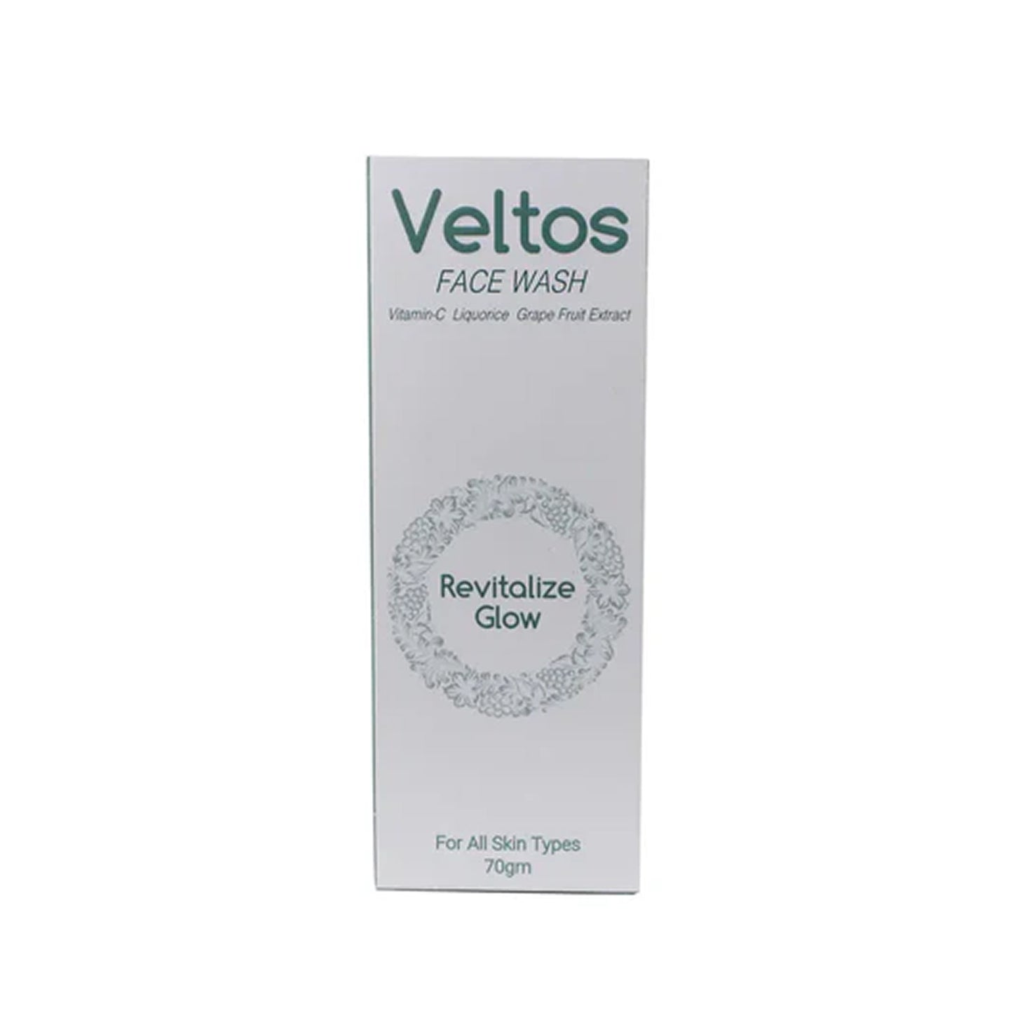 veltos face wash – 70g | vitamin c, liquorice & grapefruit extract for glowing skin