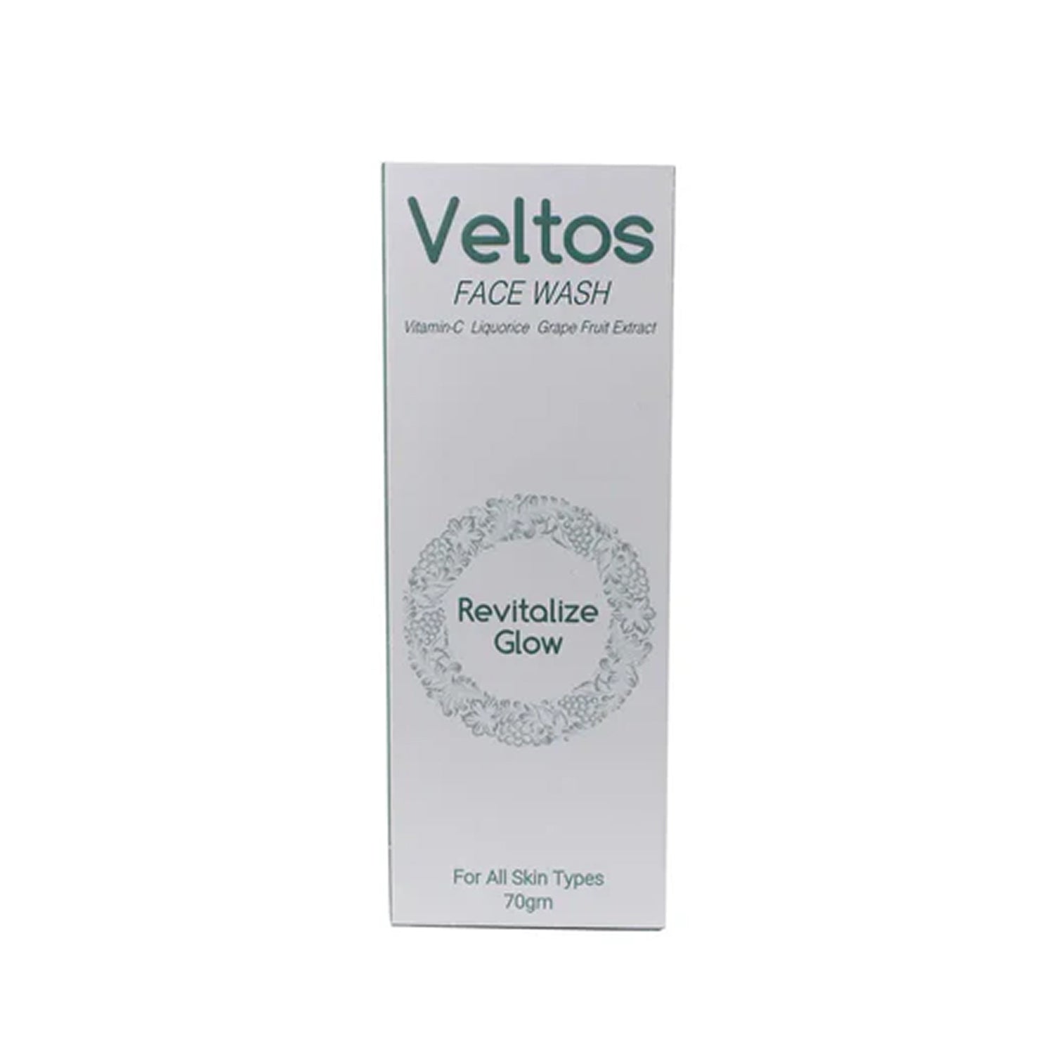 Veltos Face Wash – 70g | Vitamin C, Liquorice & Grapefruit Extract for Glowing Skin