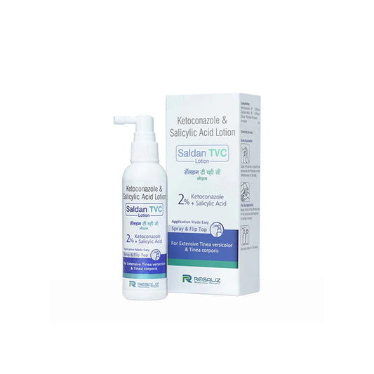 Saldan TVC Lotion | Ketoconazole 2% + Salicylic Acid | Anti-Fungal Lotion for Extensive Tinea Infections
