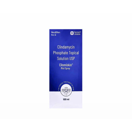 Clinmiskin® Mist Spray | Clindamycin Phosphate Topical Solution USP | Anti-Acne Spray | 100 ml