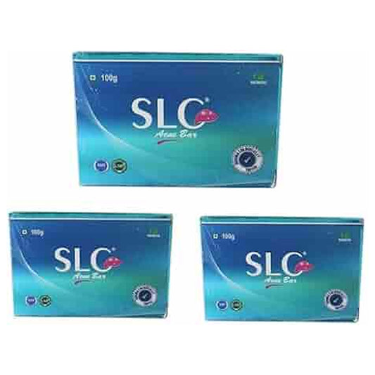 SLC Acne Bar - Salicylic Acid & Lactic Acid Soap for Acne-Prone Skin – Pack of 3