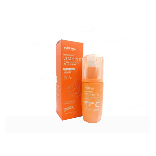 YUDERMA Renewcell Vitamin C + Hyaluronic Acid Serum – Brightening & Collagen Booster (40ml)