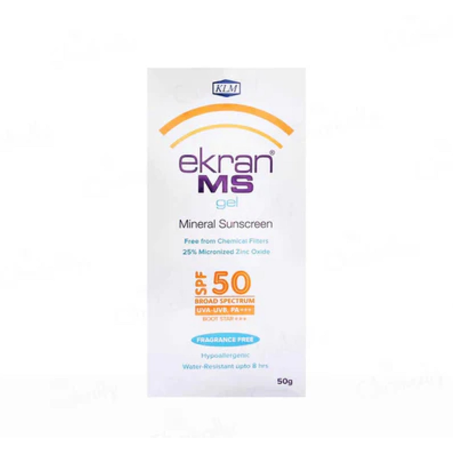 ekran ms gel – spf 50 mineral sunscreen with 25% micronized zinc oxide