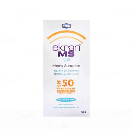 Ekran MS Gel – SPF 50 Mineral Sunscreen with 25% Micronized Zinc Oxide