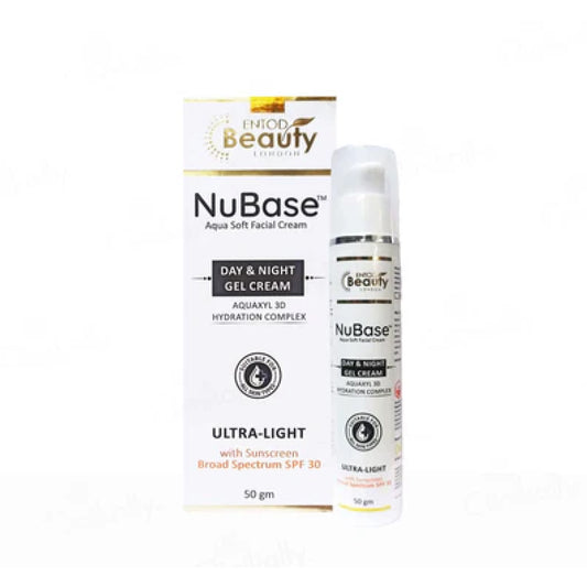NuBase™ Aqua Soft Facial Cream – Ultra-Light Day & Night Gel Cream with SPF 30