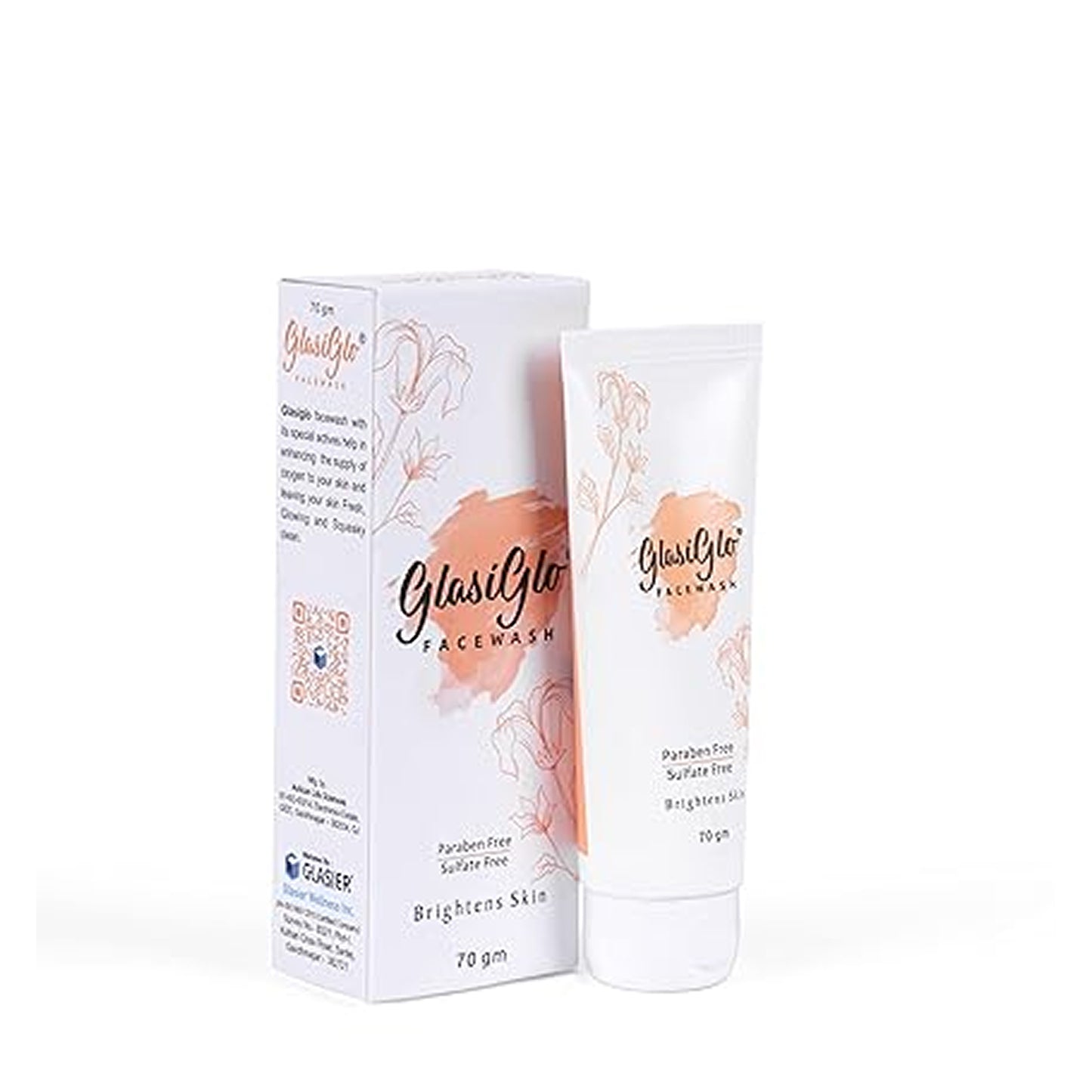 glasiglo face wash with vitamin c – brightening & deep cleansing formula | paraben & sulphate free | 70g