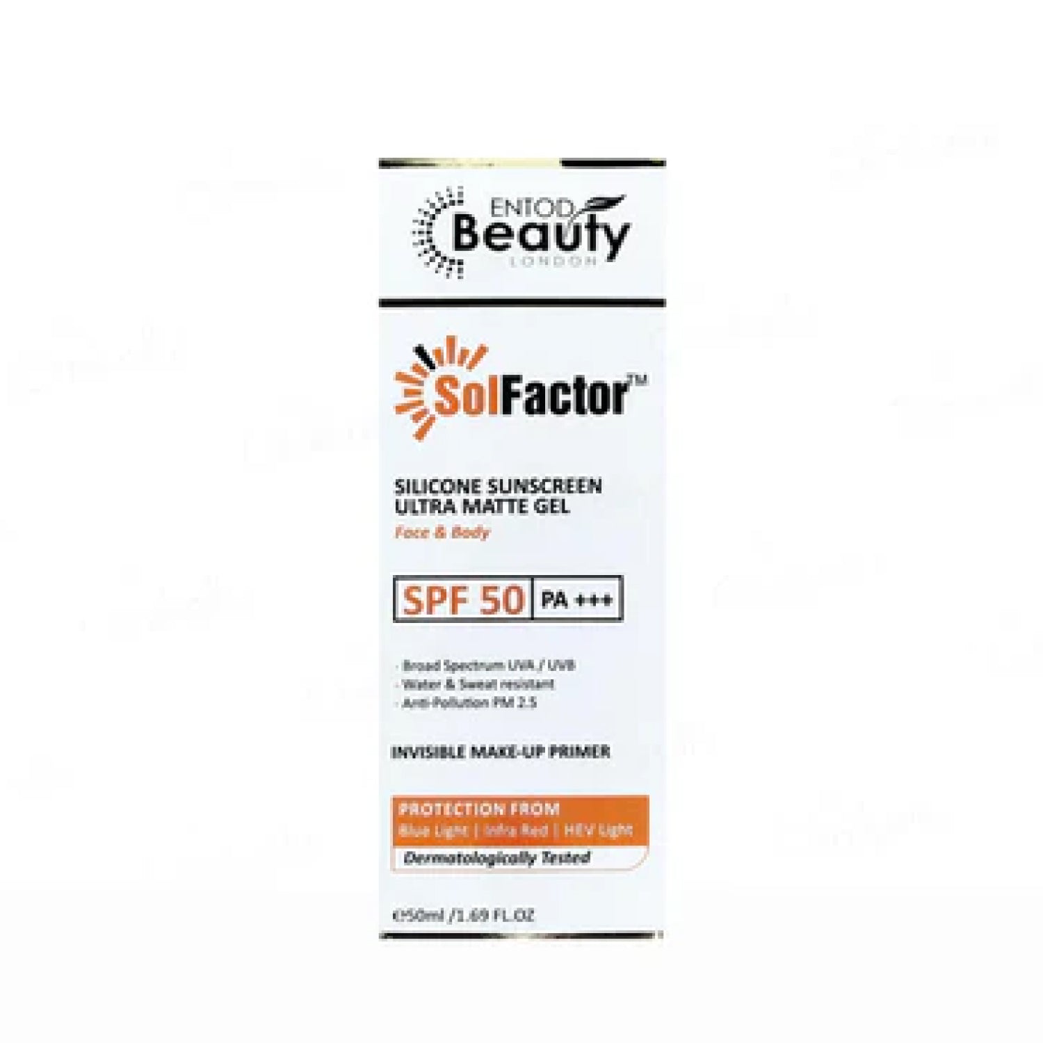 SolFactor™ Silicone Sunscreen Ultra Matte Gel SPF 50 | Face & Body | 50ml