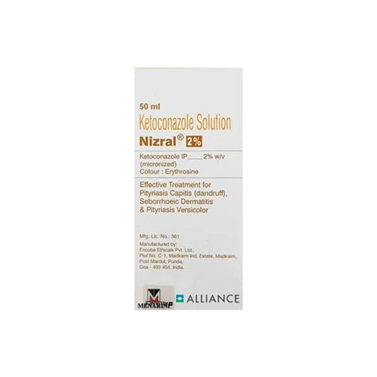 Nizral® 2% Ketoconazole Solution – Antifungal Treatment for Dandruff & Seborrhoeic Dermatitis – 50 ml