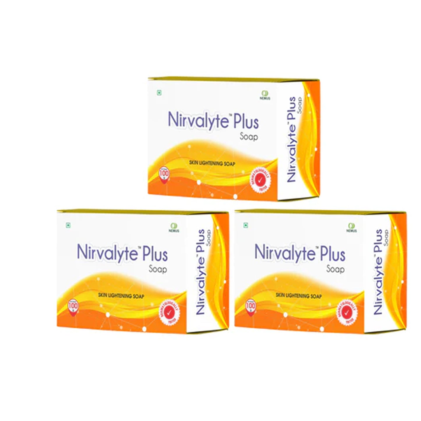 nirvalyte plus skin lightening soap – enriched with glutathione, kojic acid & ala – pack of 3