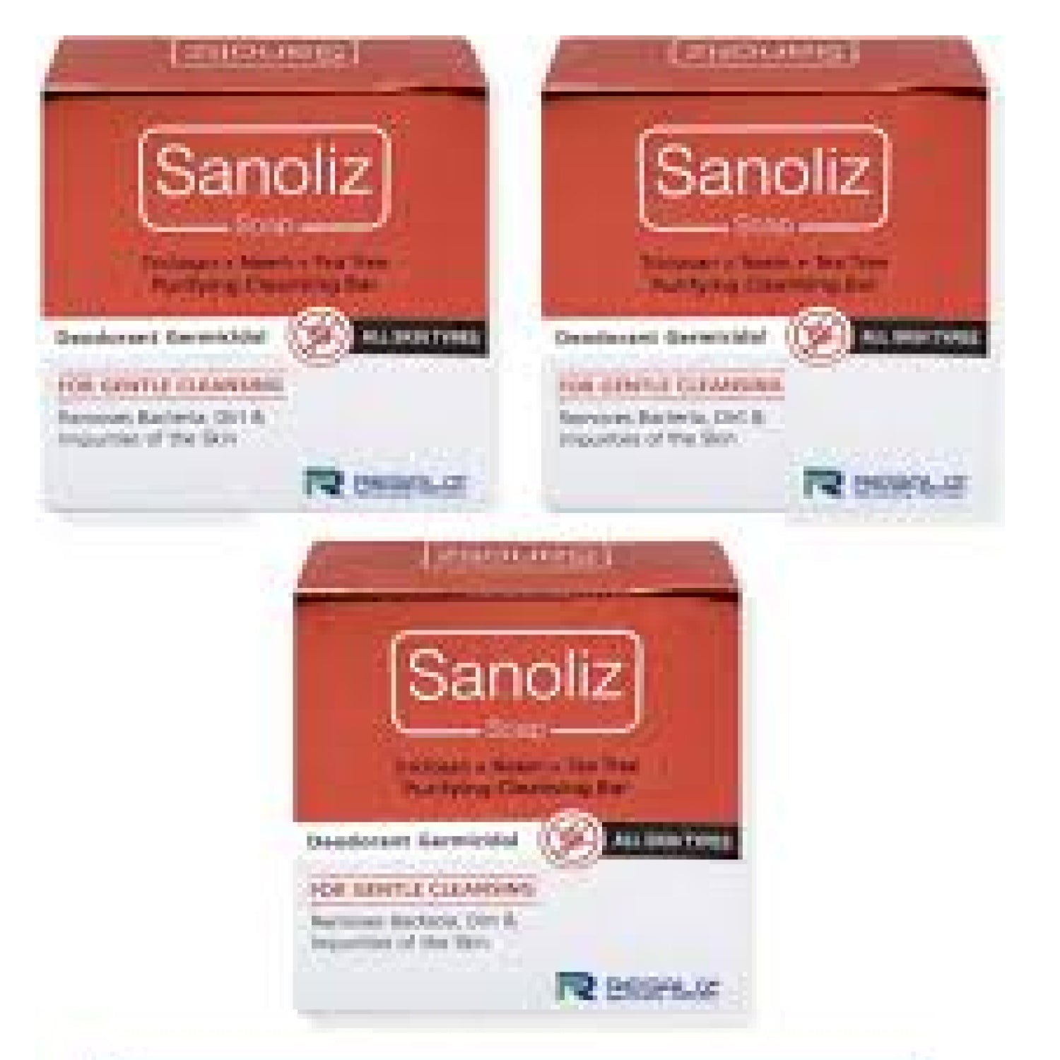 Sanoliz Antibacterial Soap – Pack of 3 (75g Each)