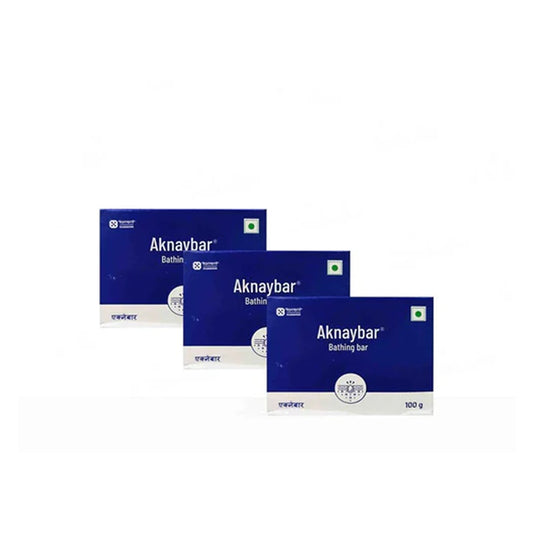 Aknaybar Soap (Pack of 3) – 100g Each | With Benzoyl Peroxide & Azelaic Acid | For Acne-Prone Skin