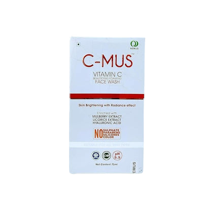 C-MUS Vitamin C Beautifying Foaming Face Wash | Radiant Skin | Sulphate & Paraben Free | 75ml