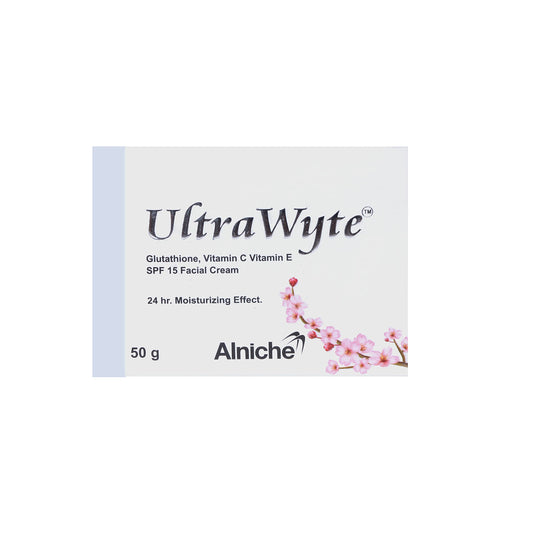 Ultra Wyte Facial Cream L-Glutathione, Vitamin C, Vitamin E, SPF 15 24 hr Moisturizing Effect | 50g
