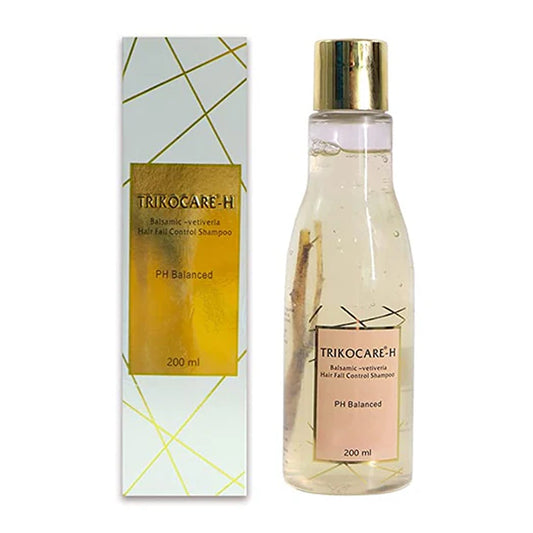 TRIKOCARE-H Hair Fall Control Shampoo with Balsamic-Vetiveria & Aloe Vera – 200ml | pH Balanced & Paraben-Free