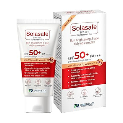 Solasafe SPF 50+ Sunscreen Gel – Skin Brightening & Age Defying Complex