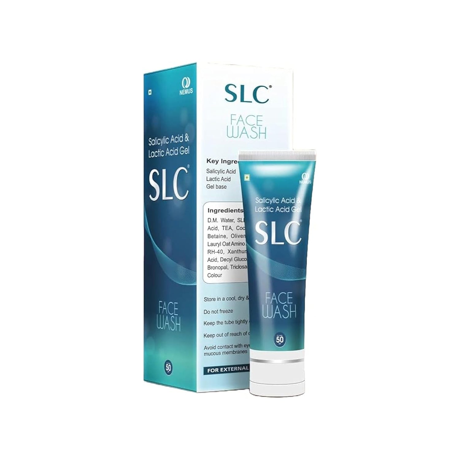 SLC Face Wash – With Salicylic Acid & Lactic Acid – Oil Control & Acne Care – 50ml