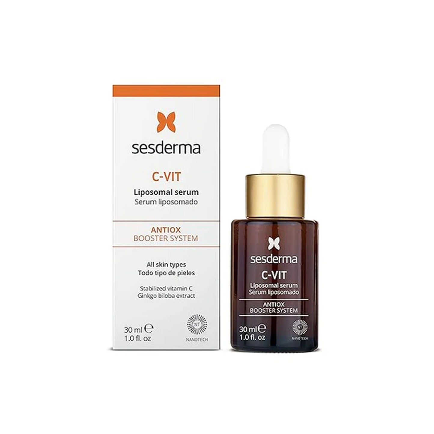 sesderma c-vit liposomal serum - antiox booster system for all skin types (30 ml)