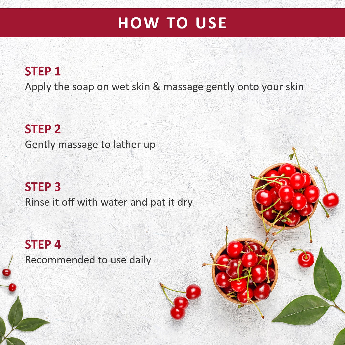 glutathione cherry skin brightening soap – 75gm