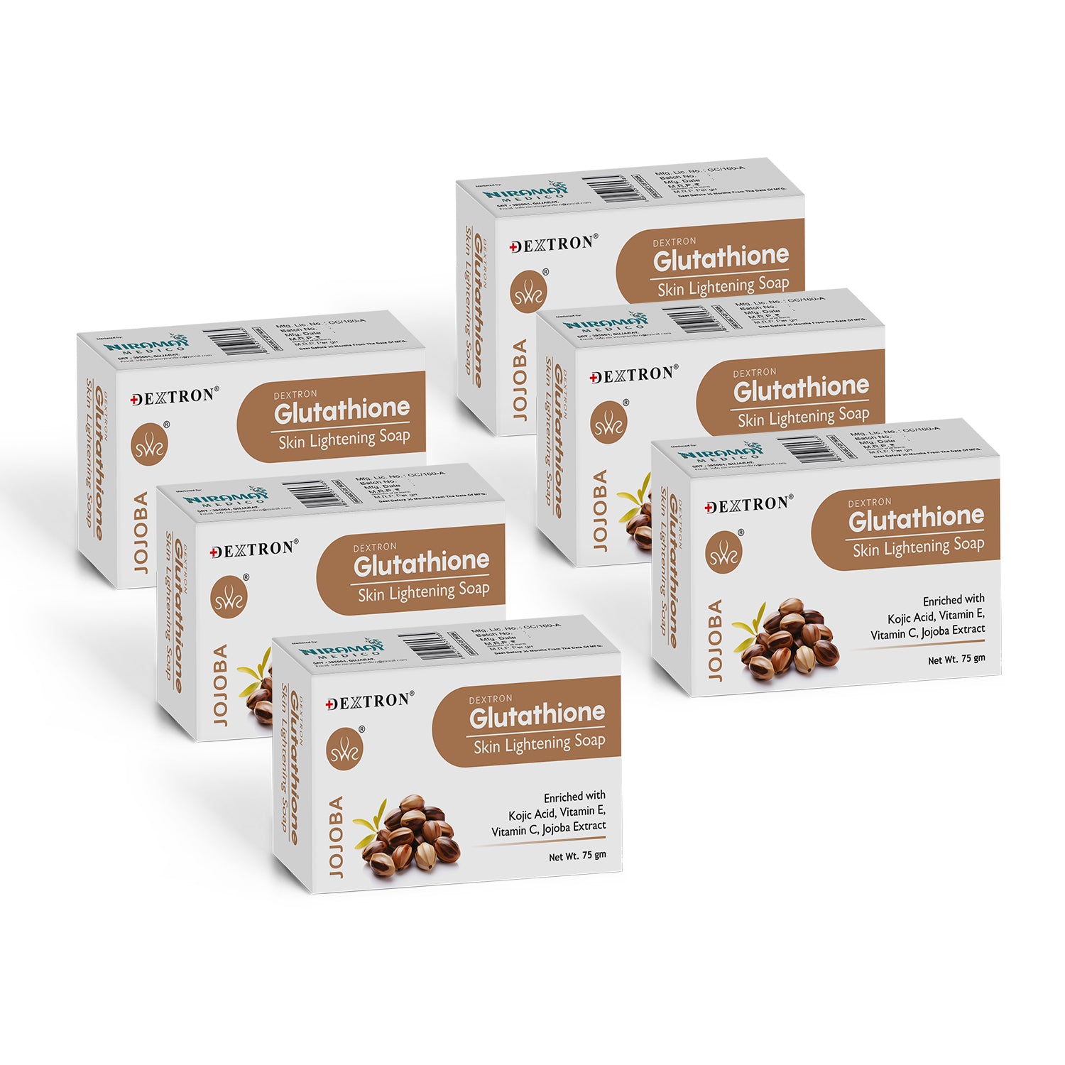 Glutathione Jojoba Soap 75gm  Skin Brightening & Hydrating  Dermaw