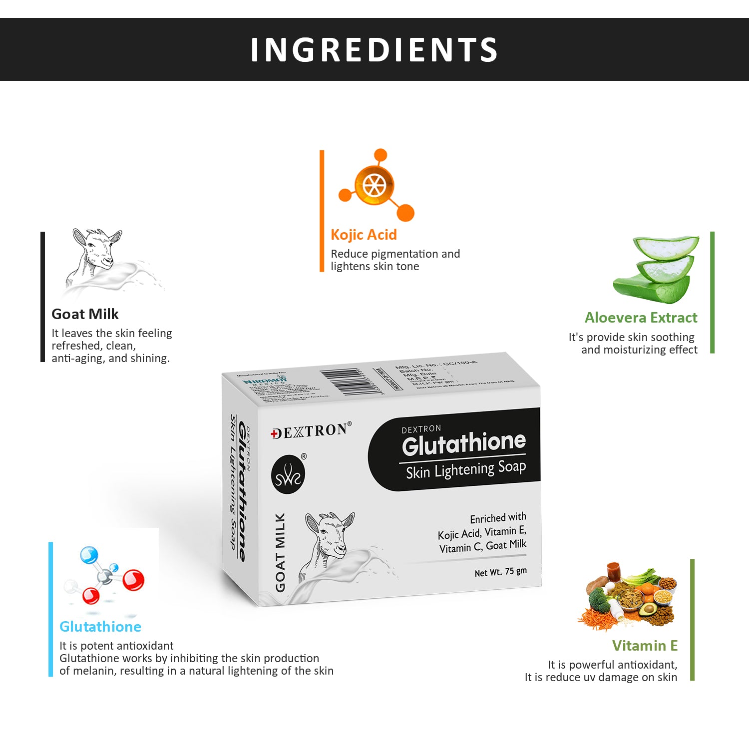 Glutathione Gota Milk Soap Skin Lightening 
