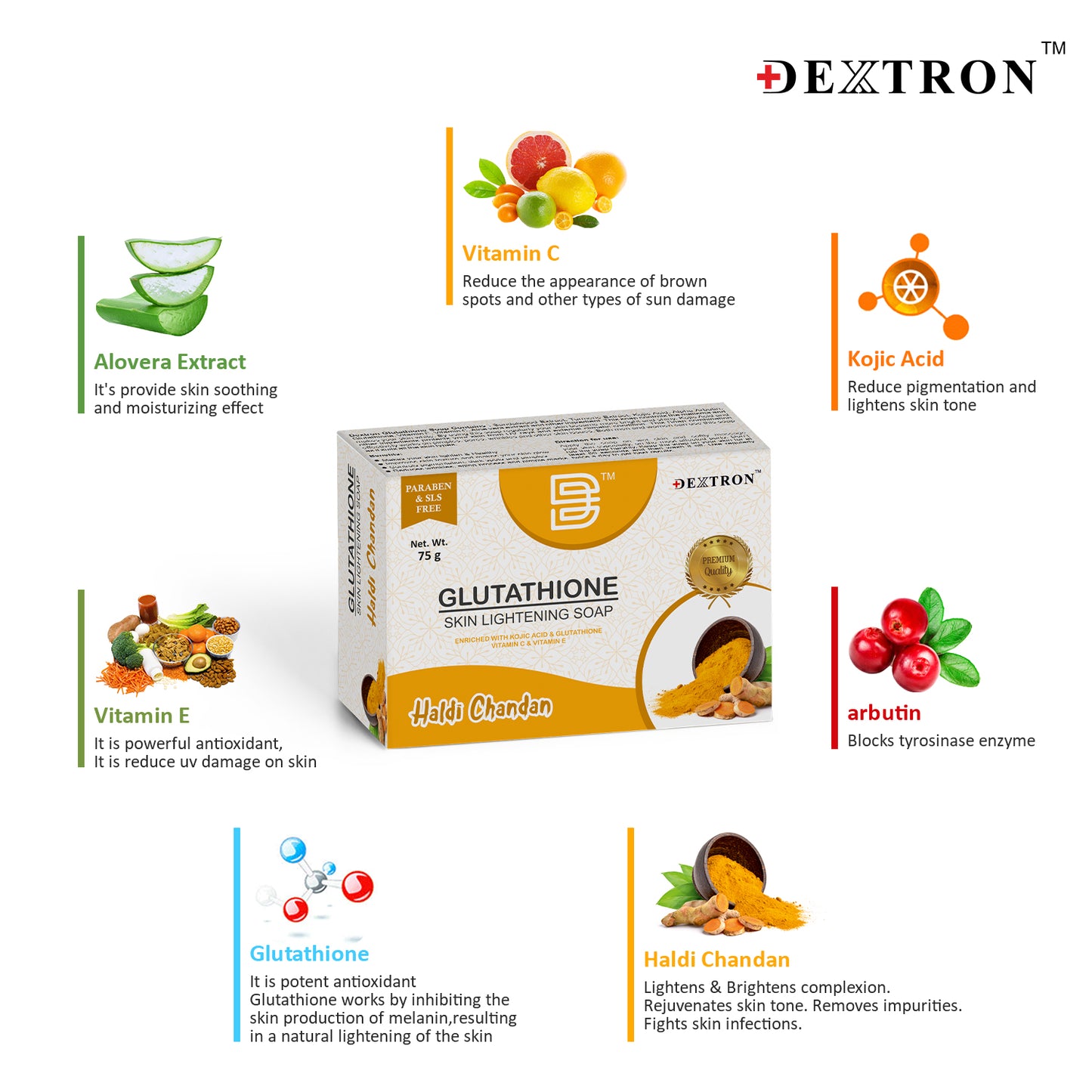 glutathione haldi chandan skin brightening soap – 75gm