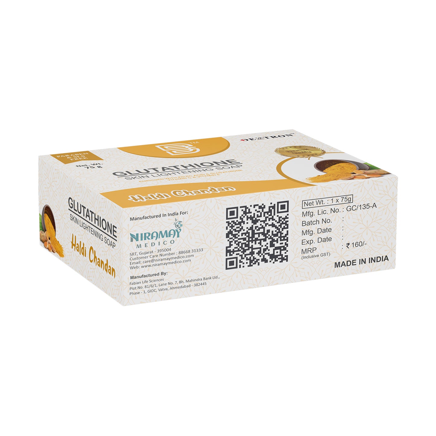 glutathione haldi chandan skin brightening soap – 75gm