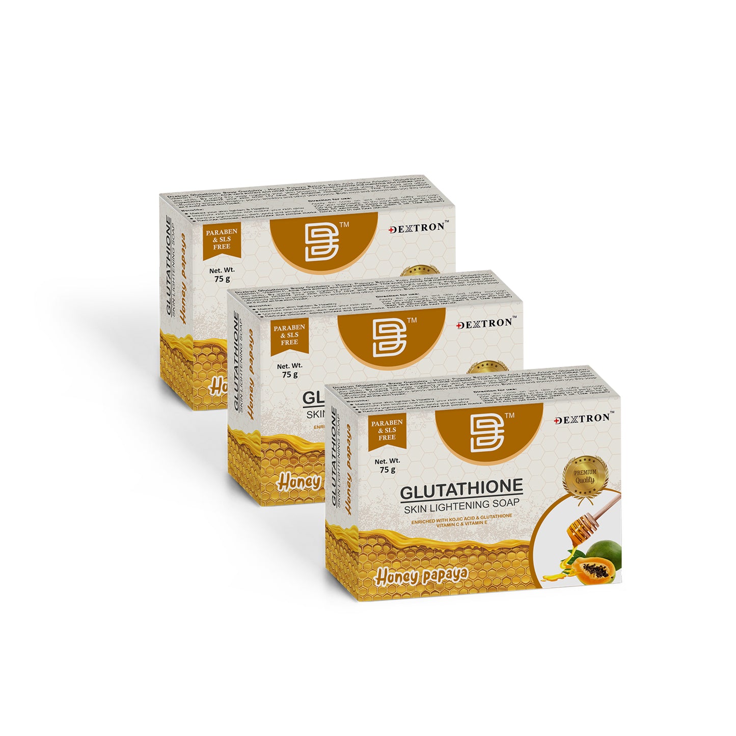 glutathione honey papaya skin brightening soap – 75gm