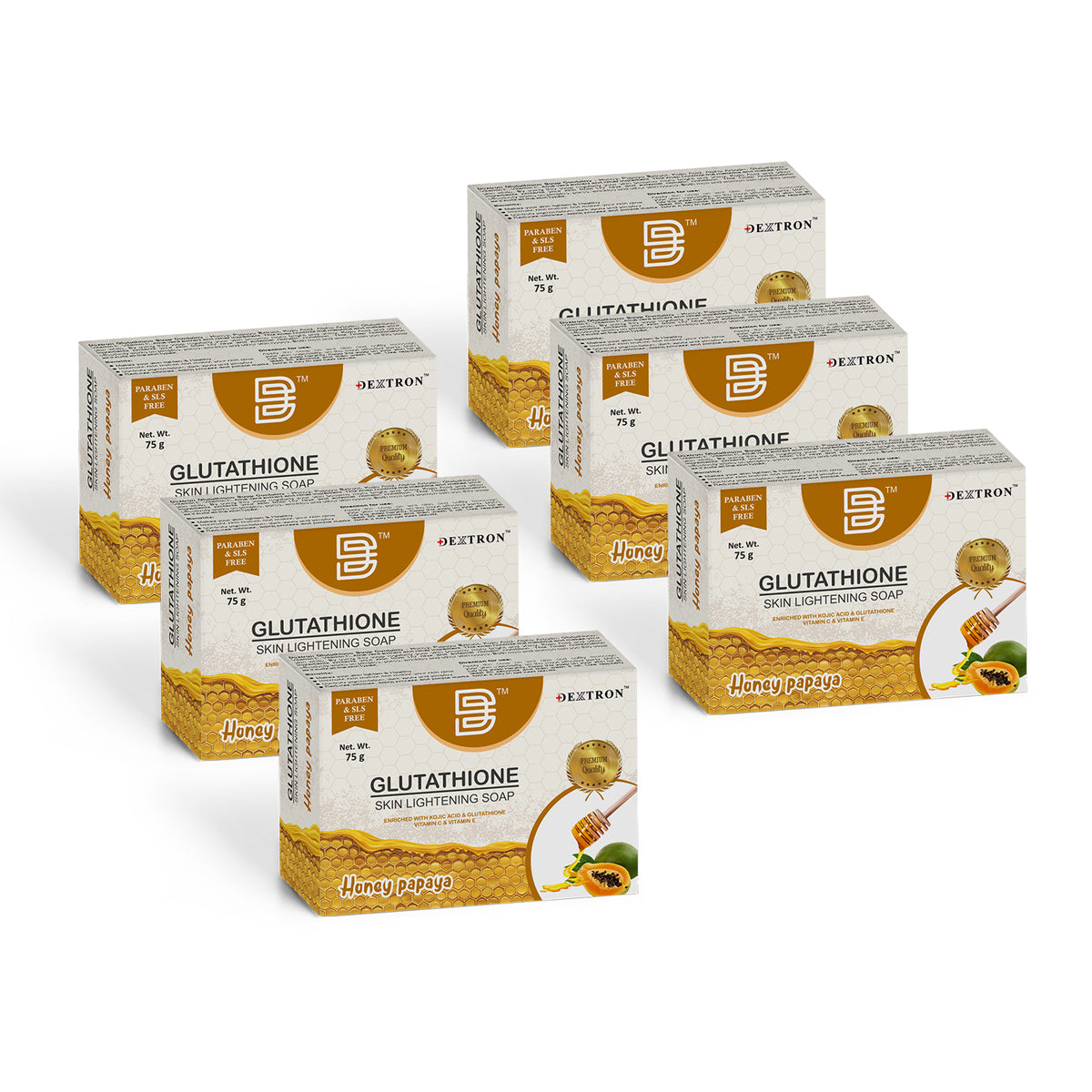 Glutathione Honey Papaya Soap 75gm – Skin Brightening & Nourishing Formula – Dermaw