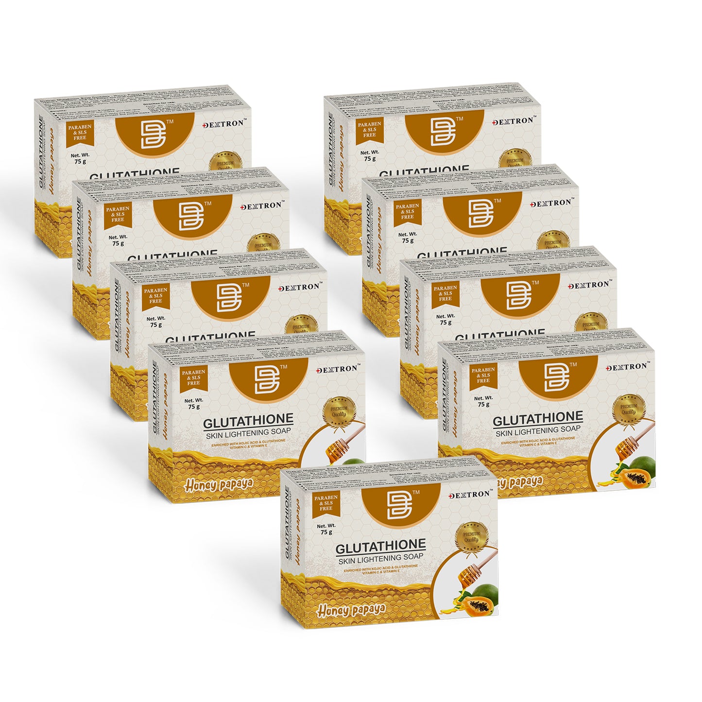 glutathione honey papaya skin brightening soap – 75gm