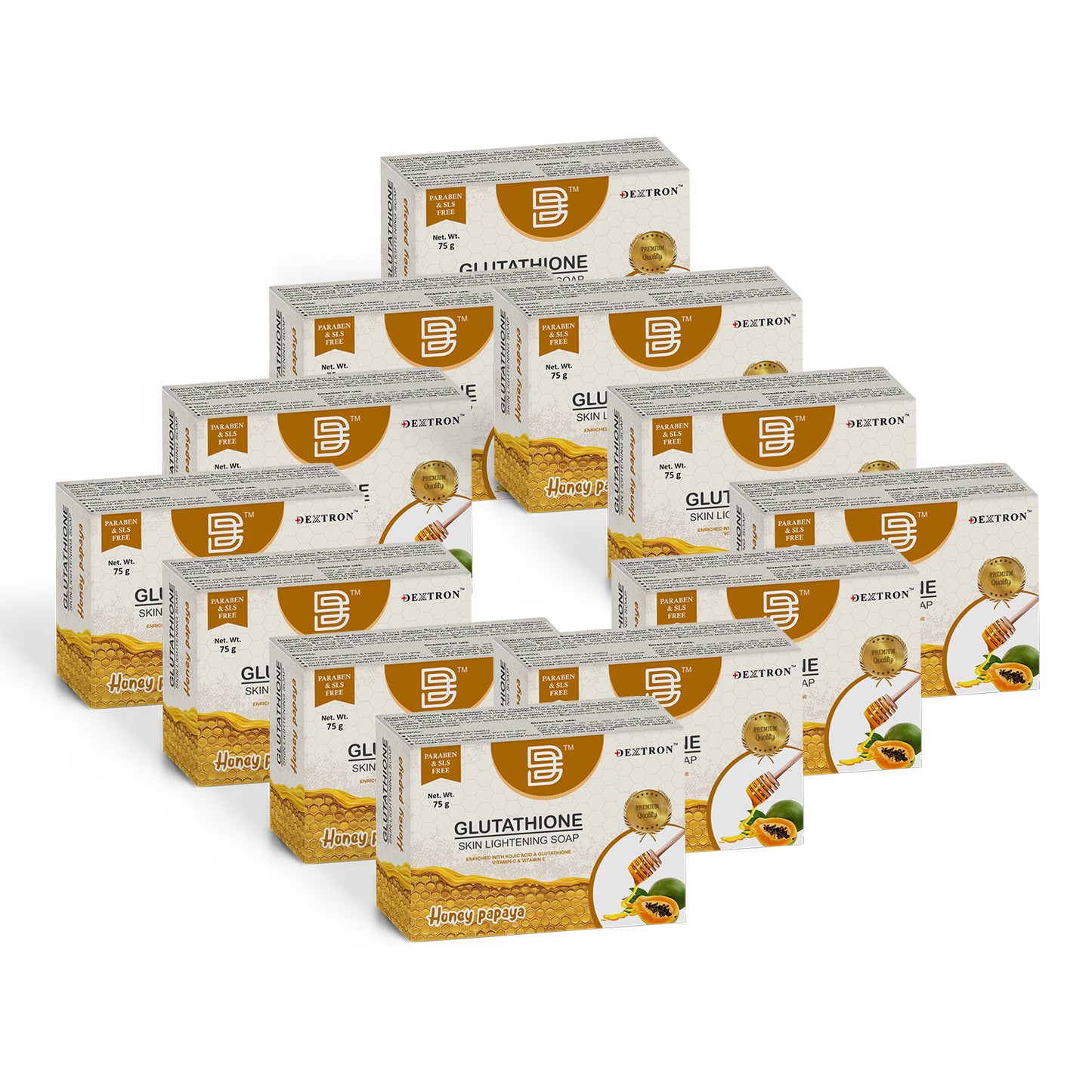 glutathione honey papaya skin brightening soap – 75gm