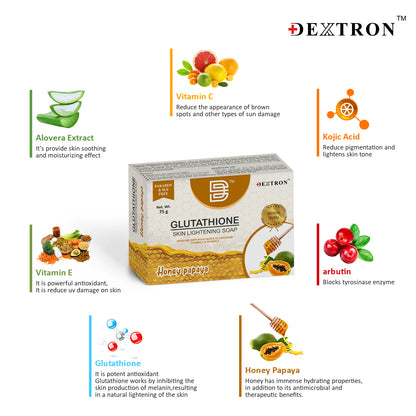 Glutathione Honey Papaya Skin Brightening Soap – 75gm