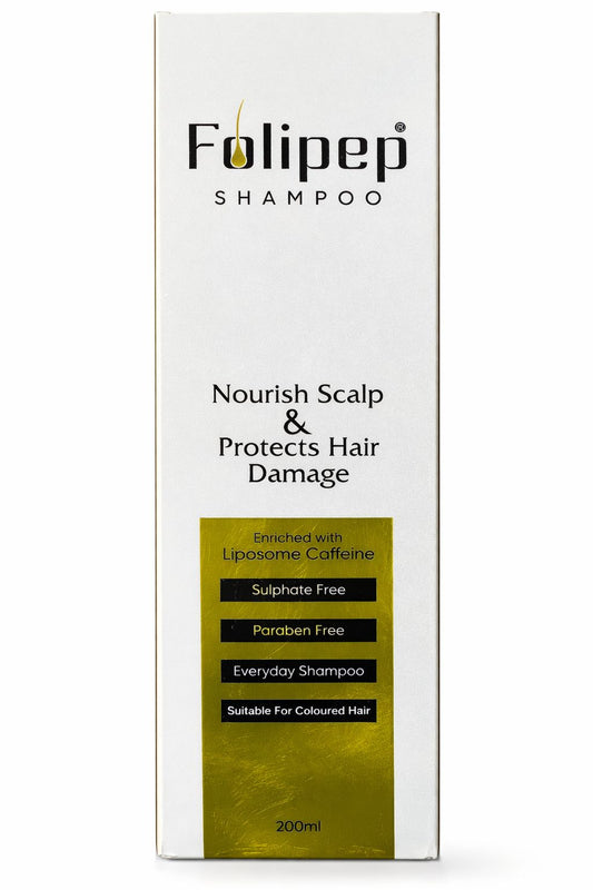 Folipep Shampoo – Sulphate-Free Daily Hair Repair Formula with Caffeine & Biotin | 200ml